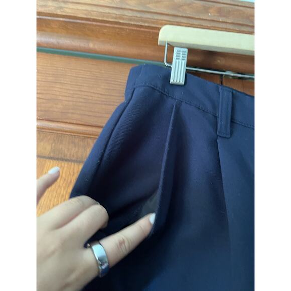 Abercrombie & Fitch Women's Tailored Straight Crossover Waist Pants Navy 32/14R - Picture 5 of 11